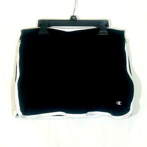 Champion women athletic skort black and white medium cotton spandex blend